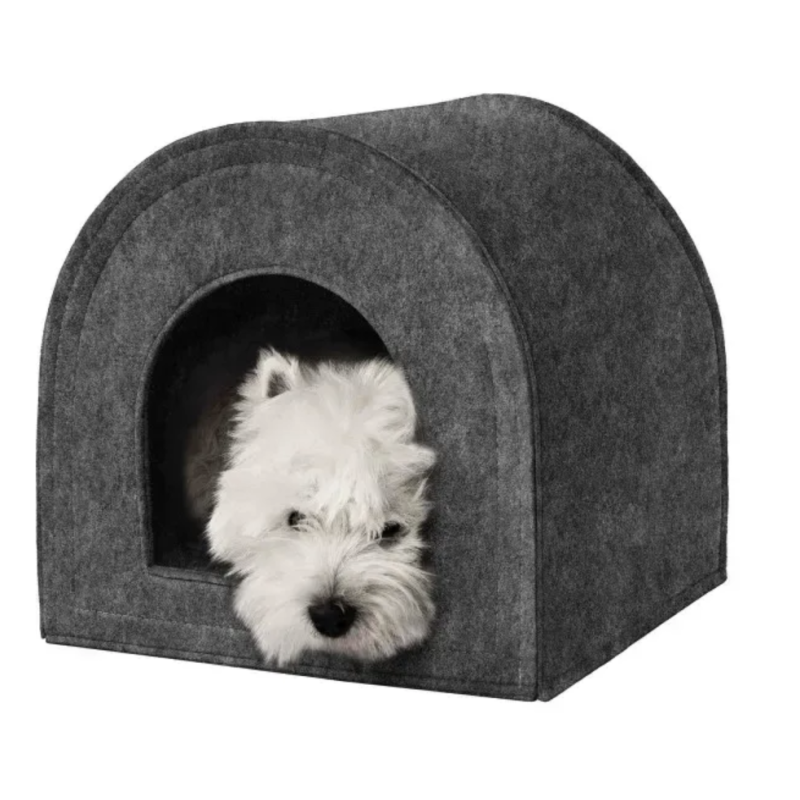 Barksi будиночок для собак M 45х45х45 см - сірий